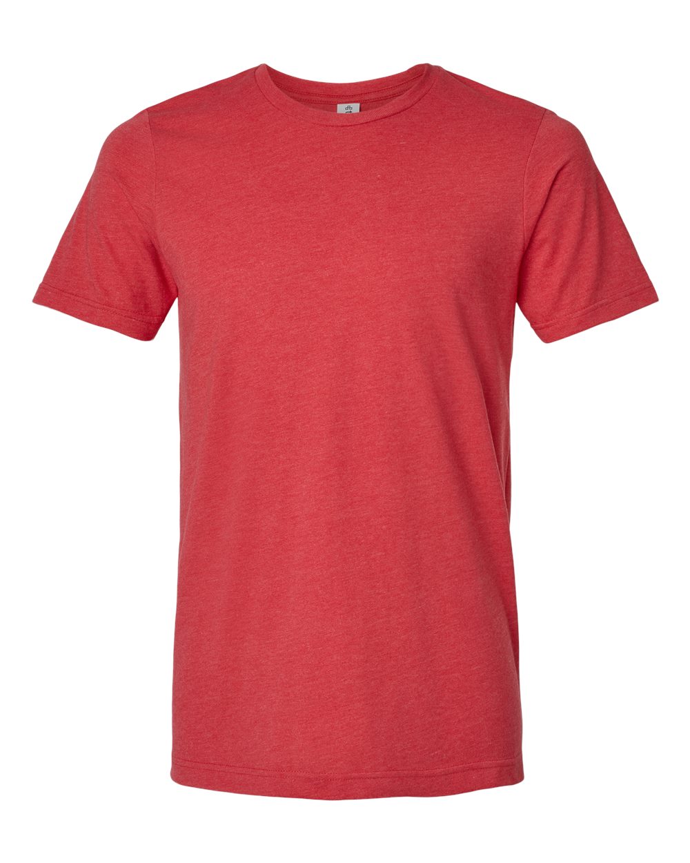 Front View of Heather Red Combed CVC T-Shirt - 602CVC