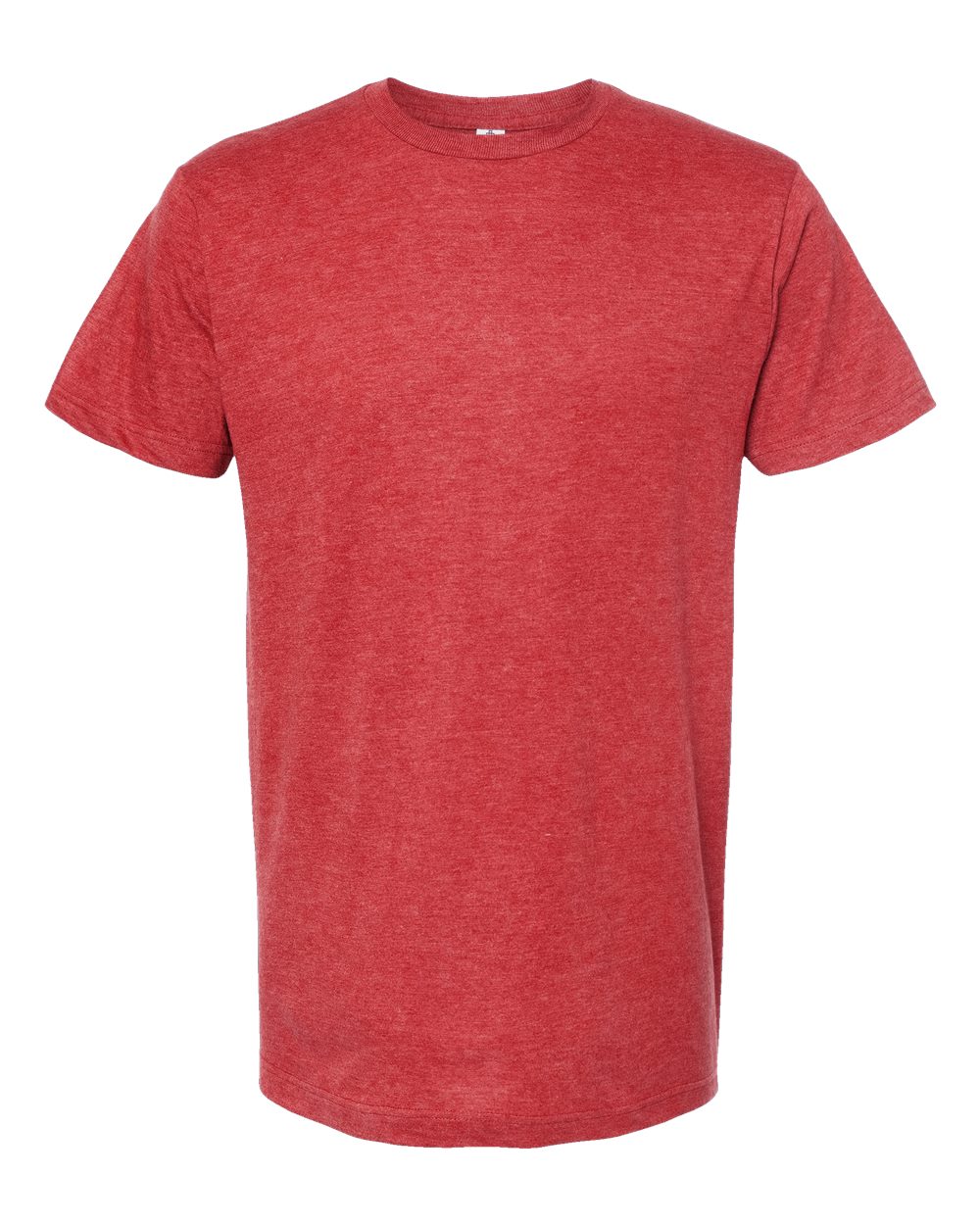 Front View of Heather Red Fine Jersey T-Shirt - 202