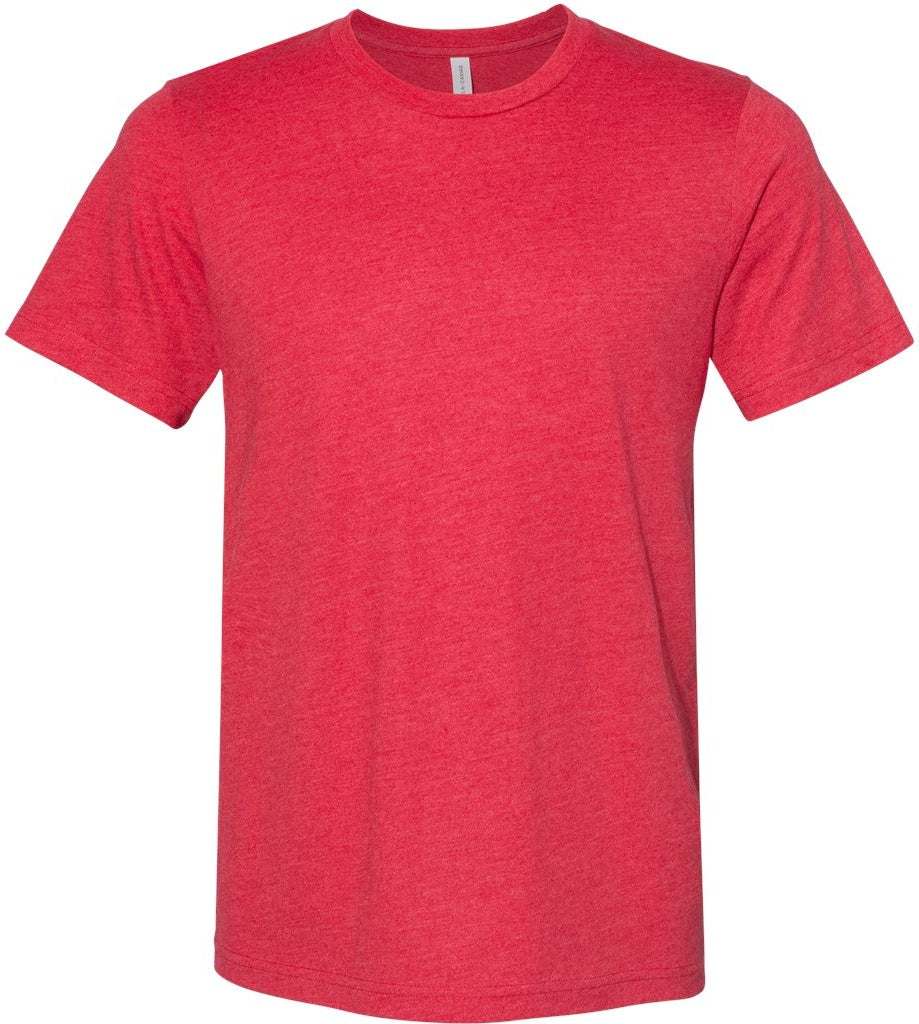 Front View of Heather Red Sueded Tee - 3301