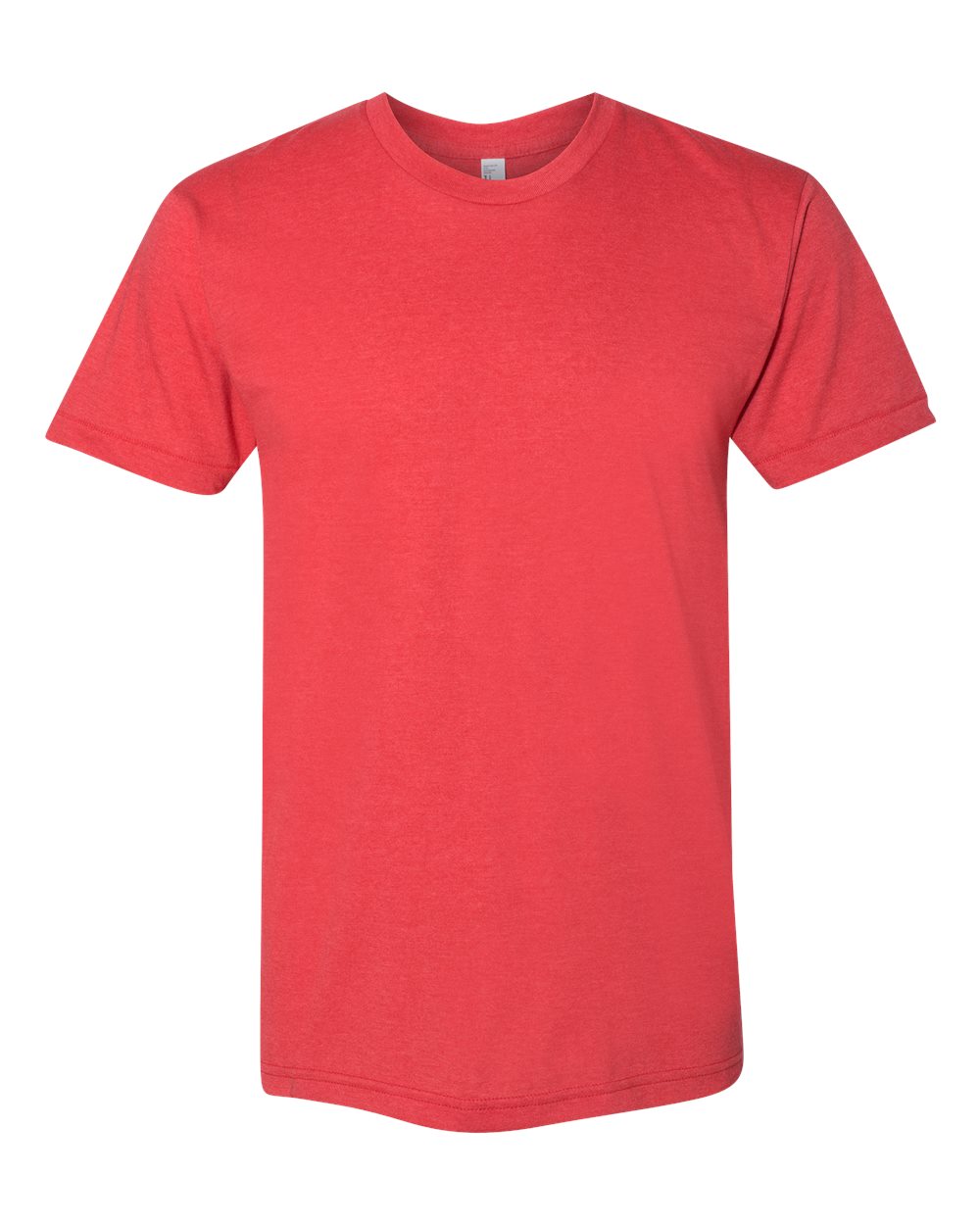 Front View of Heather Red USA-Made 50/50 Tee - BB401USA