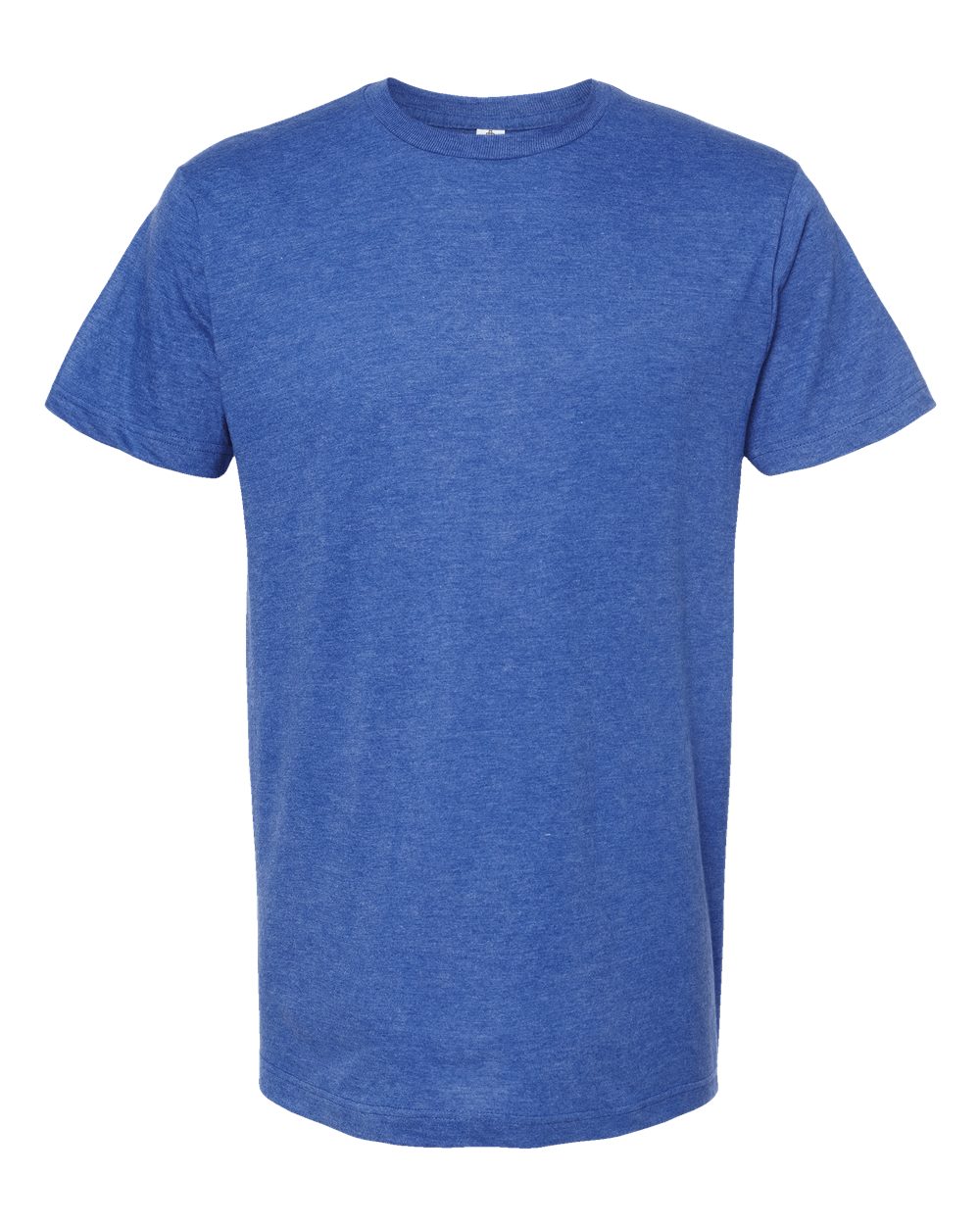 Front View of Heather Royal Fine Jersey T-Shirt - 202