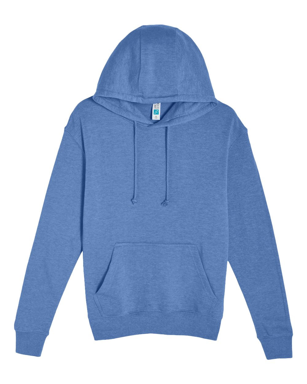 Front View of Heather Royal French Terry Pullover Hooded Sweatshirt - LS13001