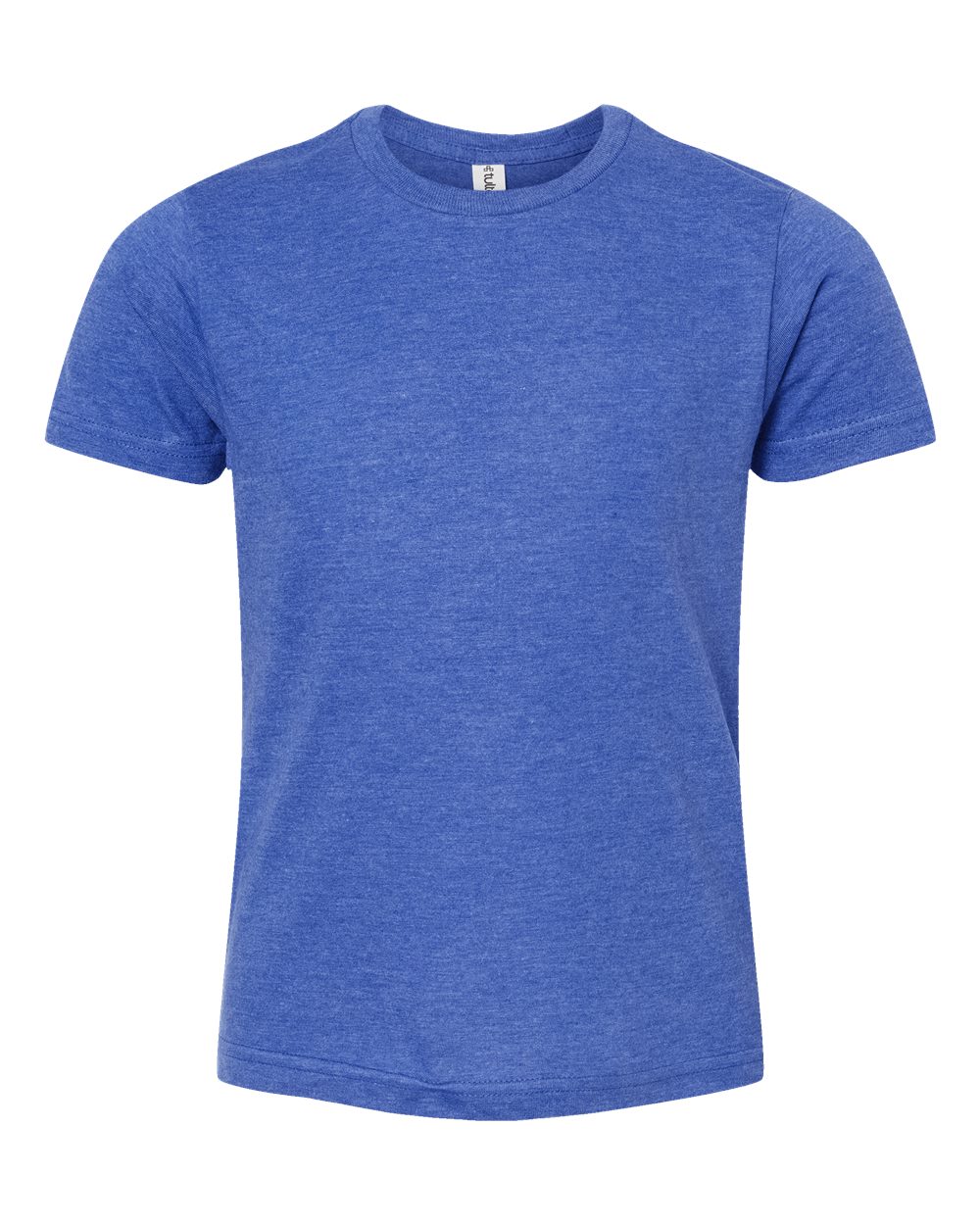 Front View of Heather Royal Youth Fine Jersey T-Shirt - 235