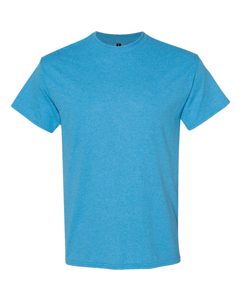 Front View of Heather Sapphire Heavy Cotton™ T-Shirt - 5000
