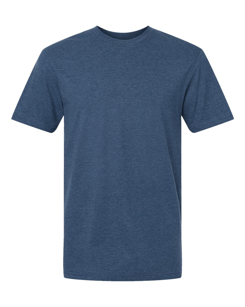 Front View of Heather Sea Blue CVC Tee - 2001CVC