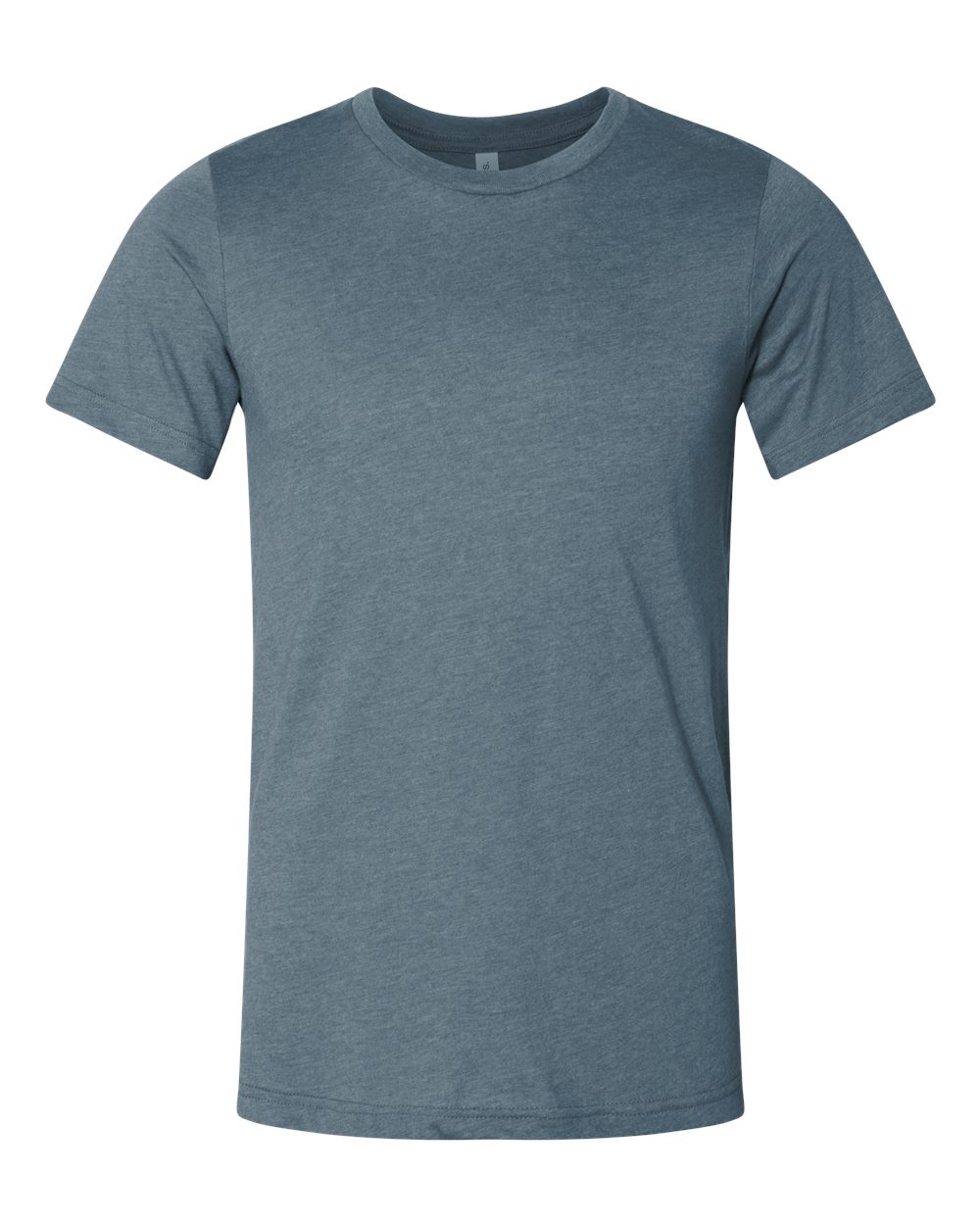 Front View of Heather Slate CVC Jersey Tee - 3001CVC
