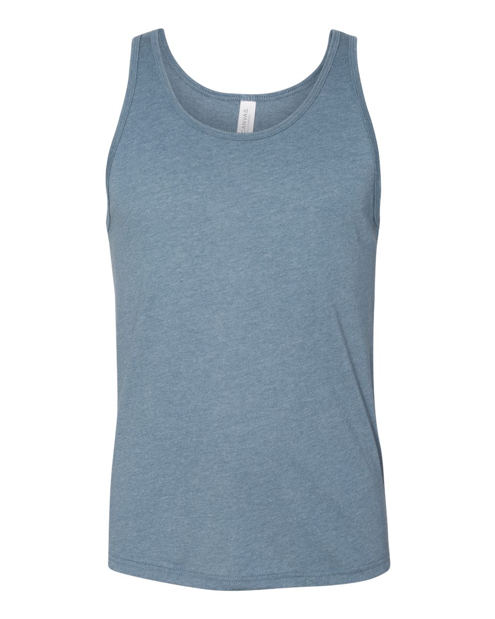 Front View of Heather Slate Heather CVC Tank - 3480CVC
