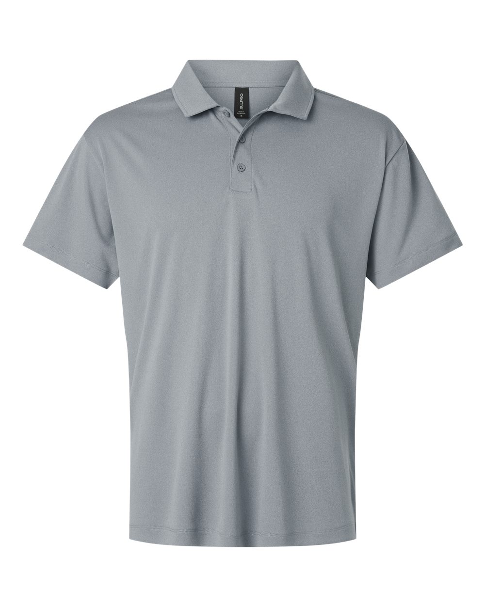 Front View of Heather Steel Pro-Lock Performance Polo - 41800