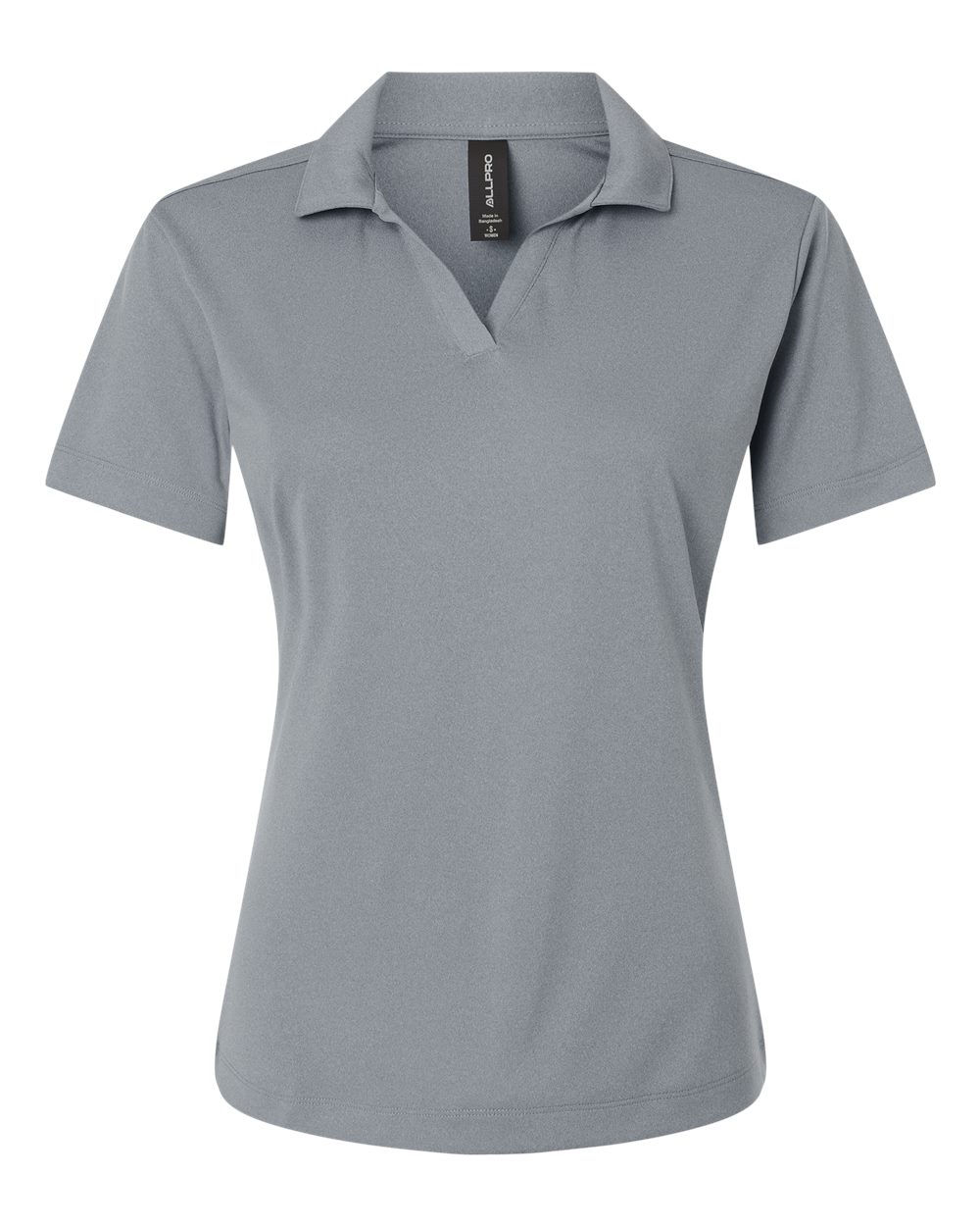 Front View of Heather Steel Pro-Lock Women's Performance Polo - 41800L