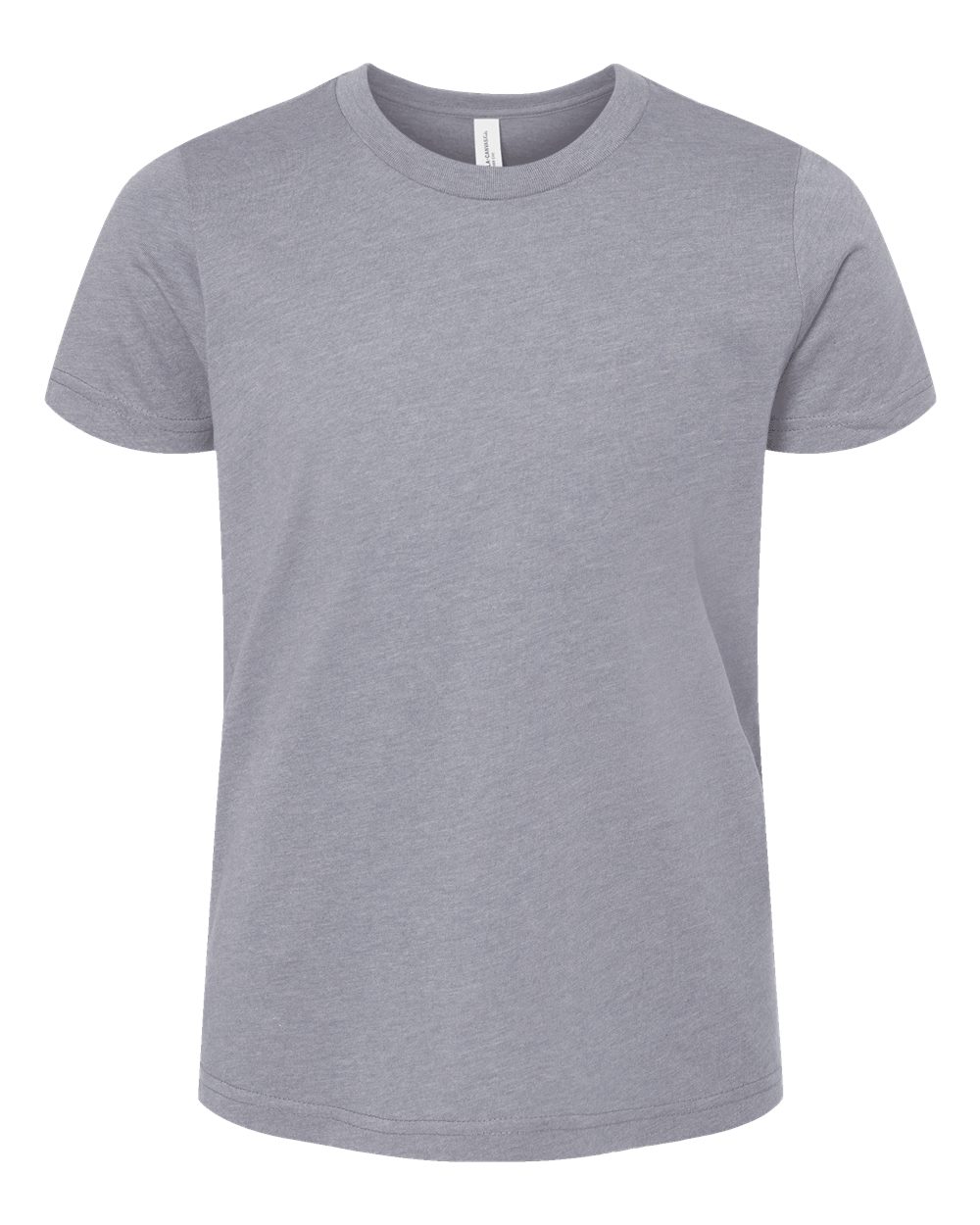Front View of Heather Storm Youth CVC Jersey Tee - 3001YCVC