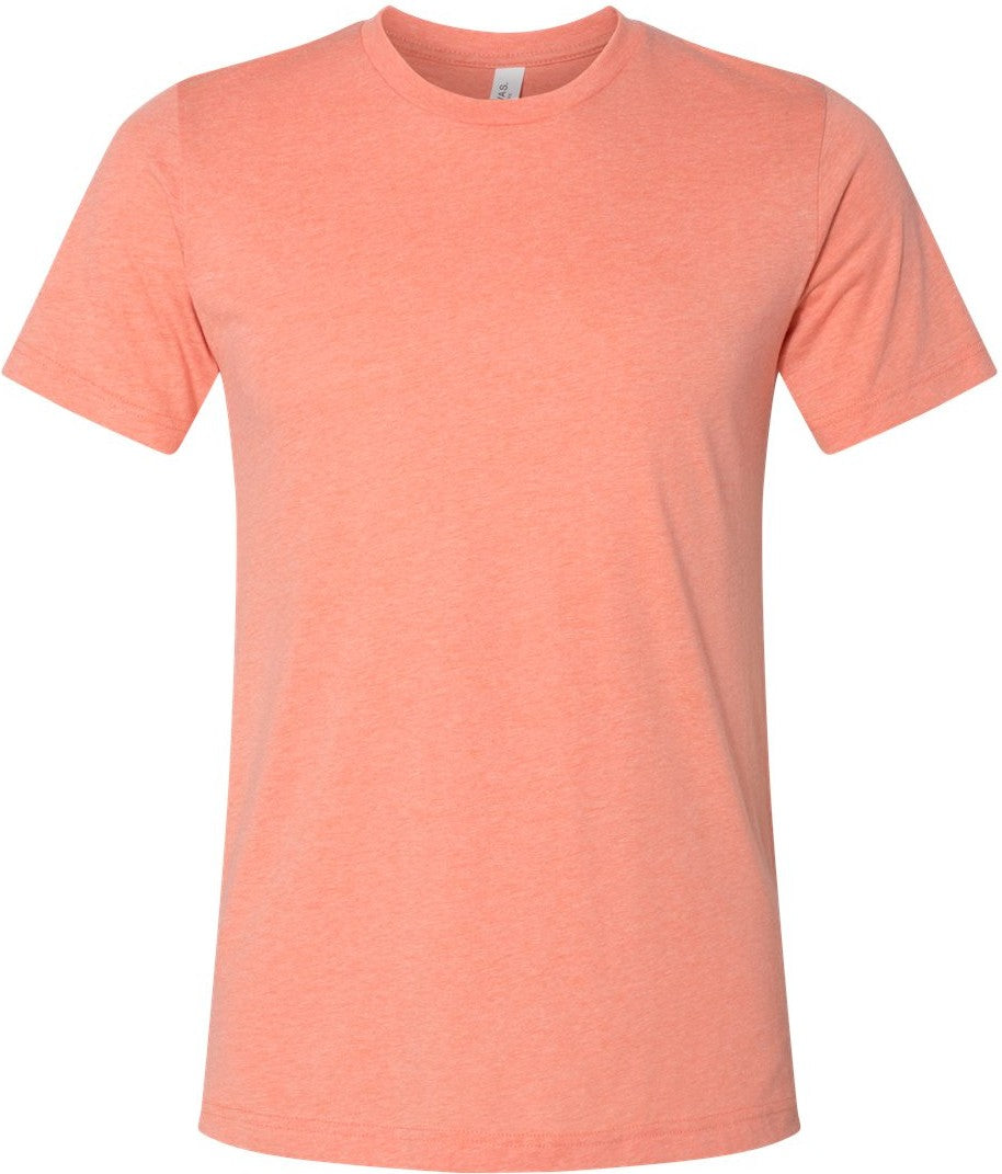 Front View of Heather Sunset CVC Jersey Tee - 3001CVC