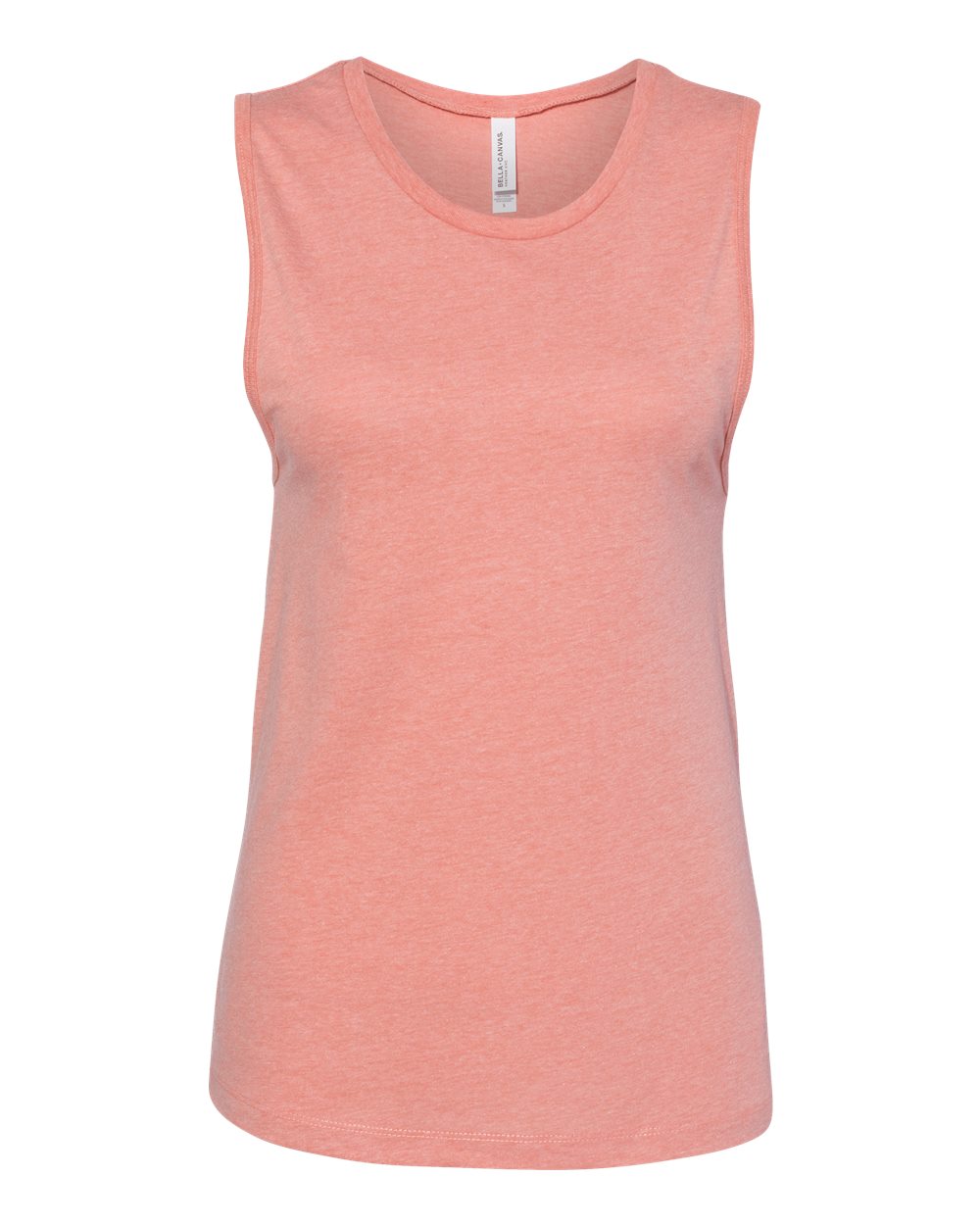 Front View of Heather Sunset Women&#39;s Jersey Muscle Tank - 6003