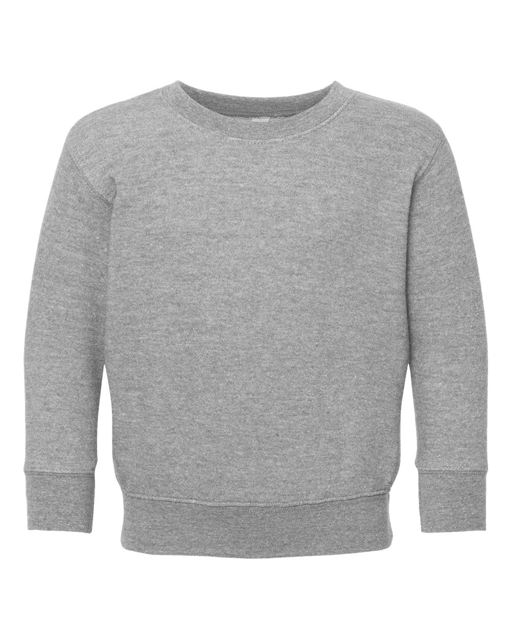 Front View of Heather Toddler Fleece Crewneck Sweatshirt - 3317