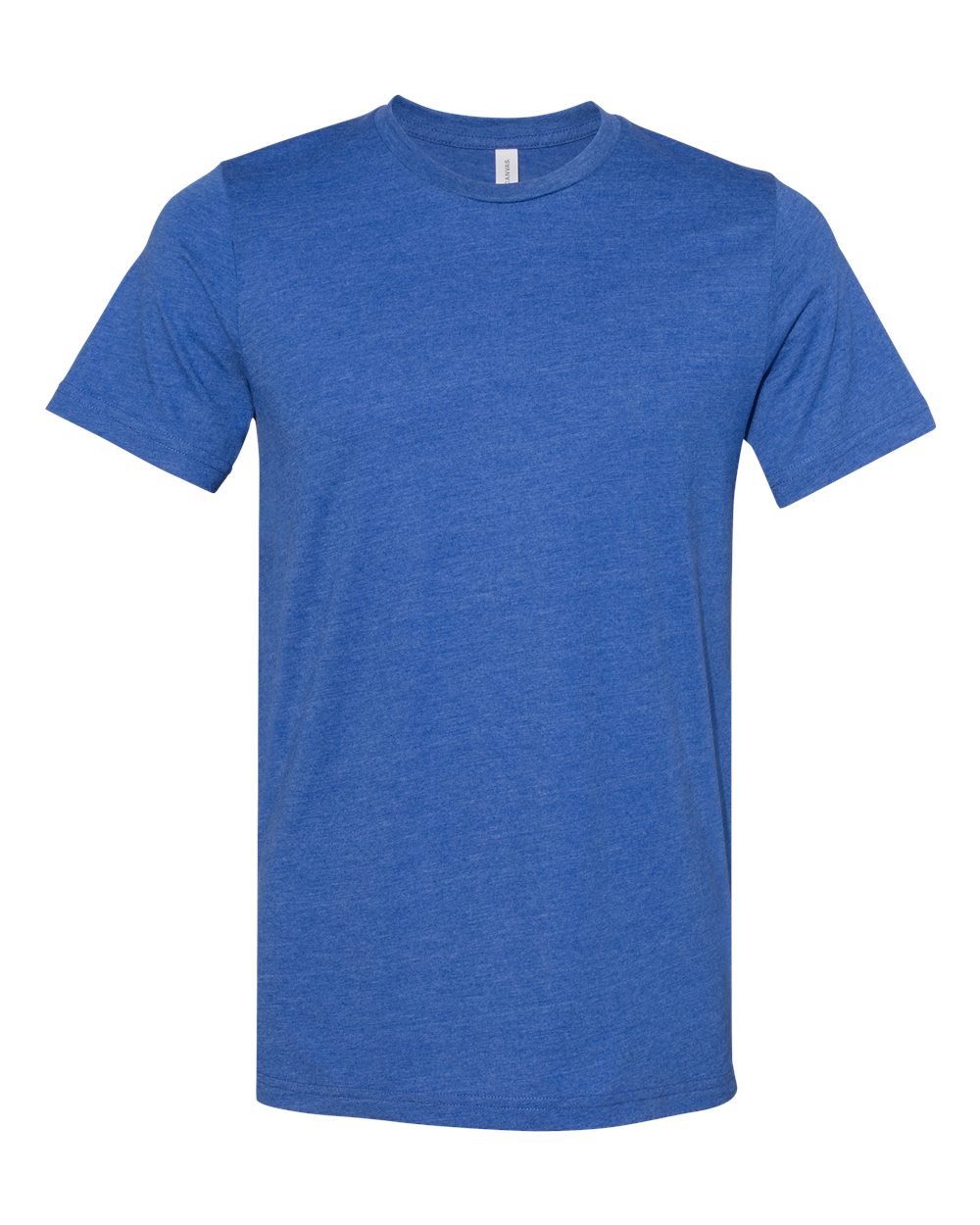 Front View of Heather True Royal Sueded Tee - 3301
