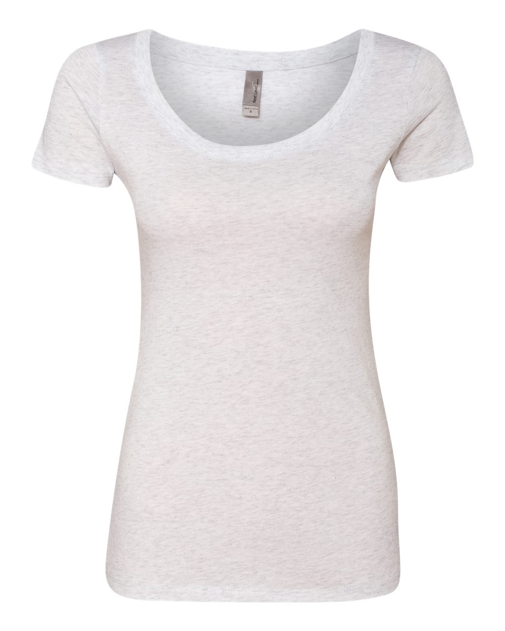 Heather White Women’s Triblend Scoop Neck T-Shirt - 6730