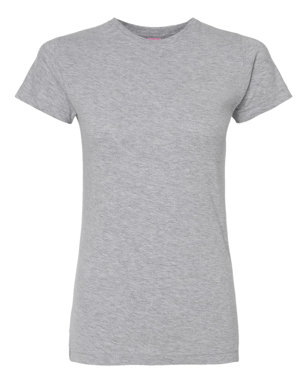 Front View of Heather Women's Fitted Fine Jersey Tee - 3616