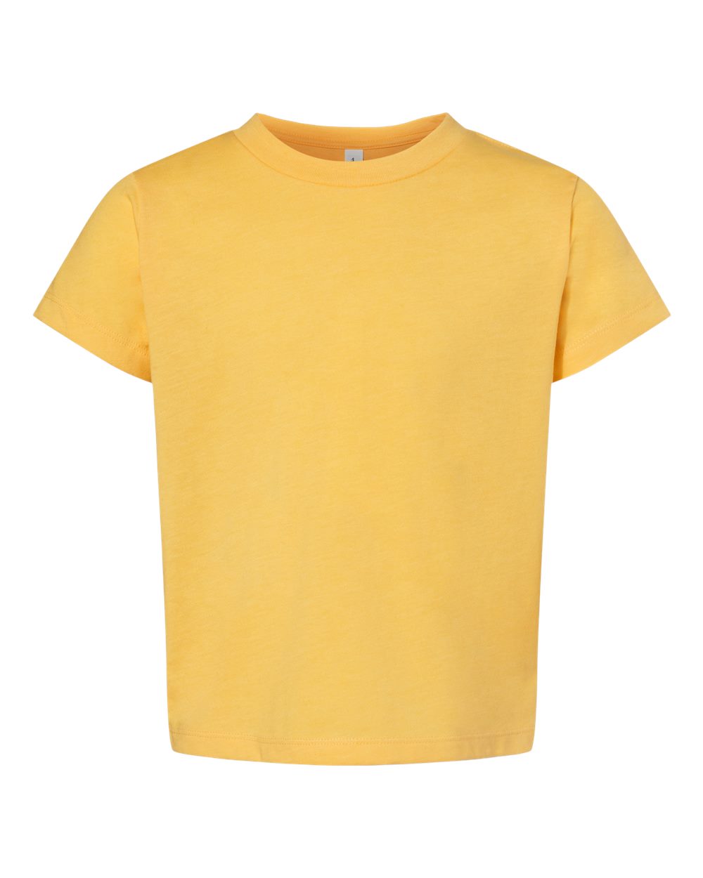 Front View of Heather Yellow Gold Toddler Jersey Tee - 3001T
