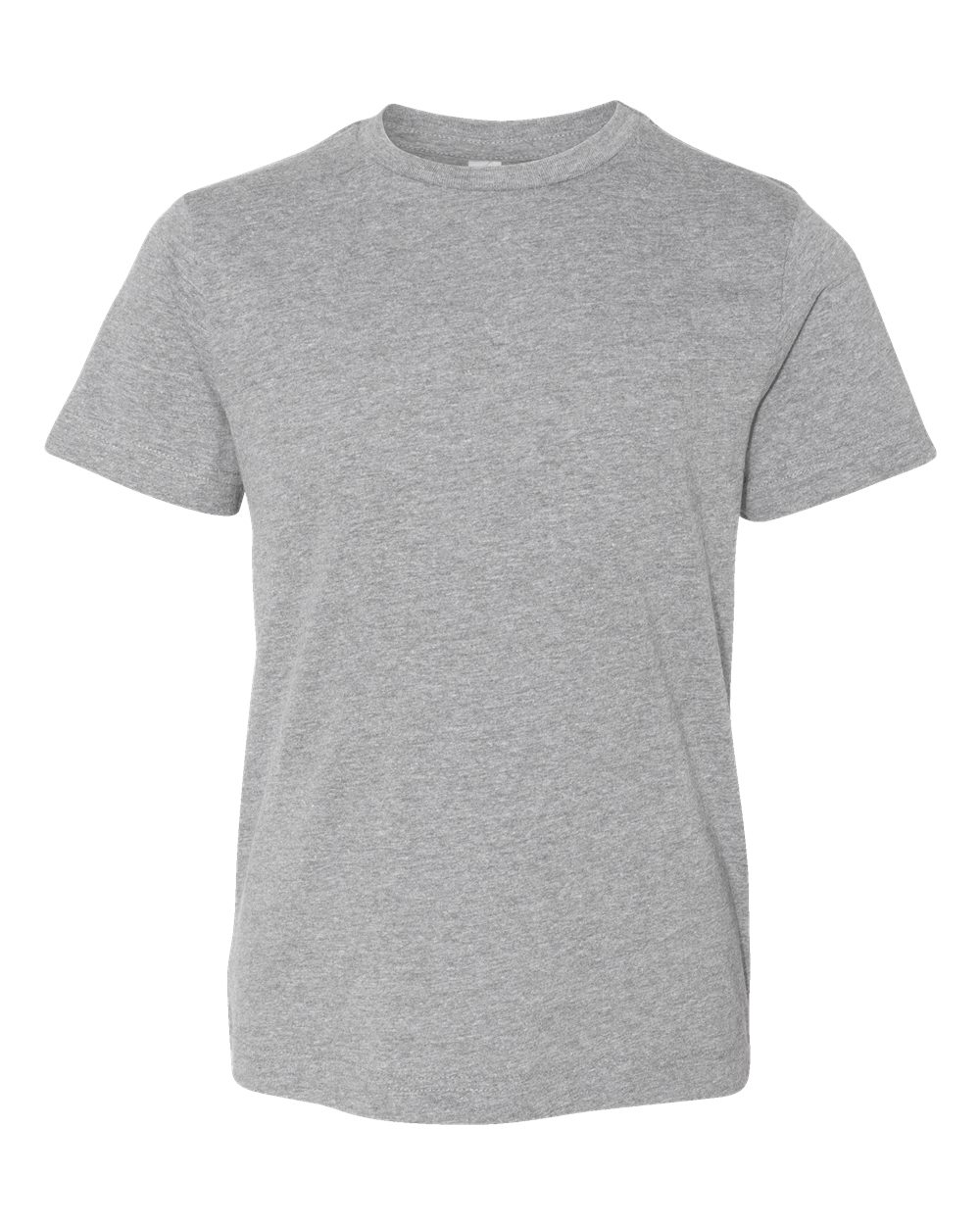 Front View of Heather Youth Fine Jersey Tee - 6101