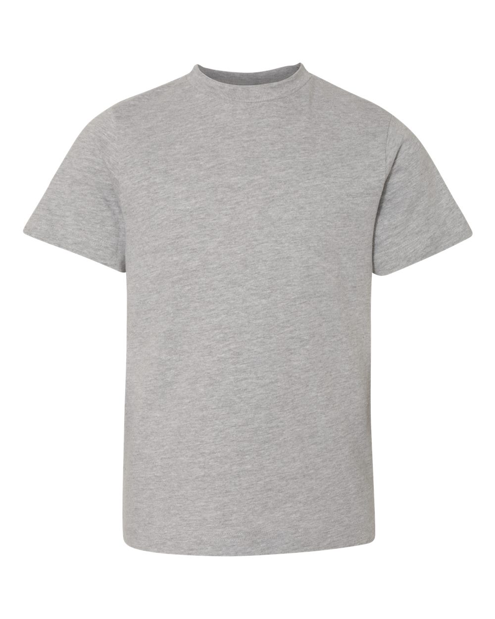 Front View of Heather Youth Premium Jersey T-Shirt - 6180