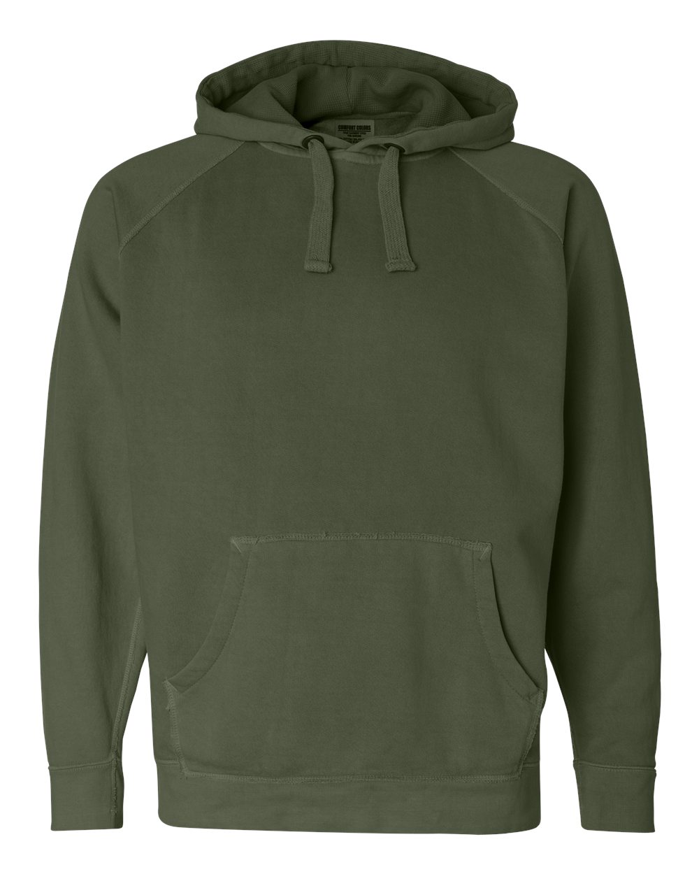 Front View of Hemp Garment Dyed Hooded Sweatshirt - 1565