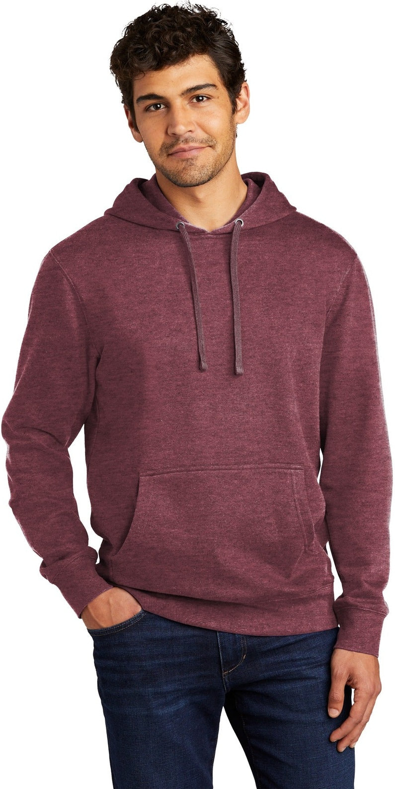 Front View of Ht Cardinal District V.I.T. Fleece Hoodie DT6100