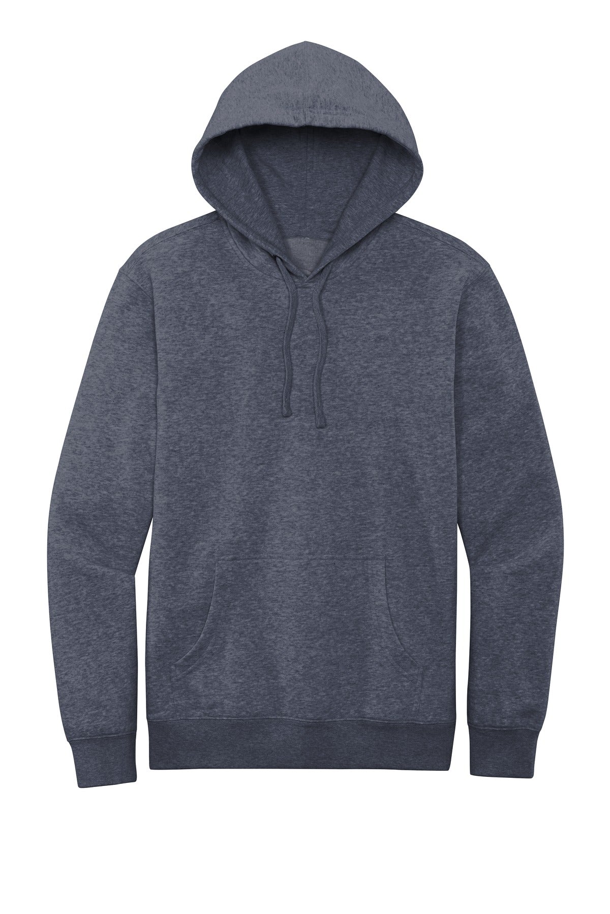 Front View of Ht Navy District V.I.T. Fleece Hoodie DT6100