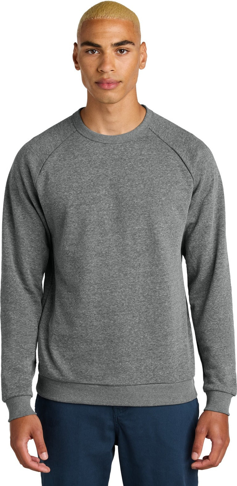 Front View of HtdChar District Perfect Tri Fleece Crewneck Sweatshirt DT1304