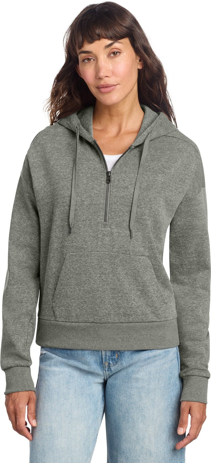 Front View of HtdChar District Women's Perfect Tri Fleece 1/2-Zip Pullover DT1311