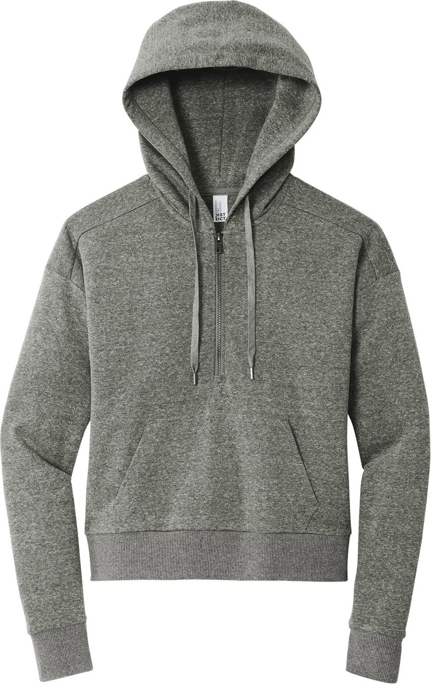 Front View of HtdChar District Women's Perfect Tri Fleece 1/2-Zip Pullover DT1311