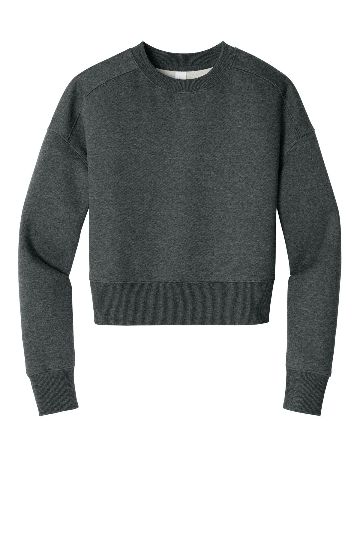 Front View of HtdChar District Women's Perfect Weight Fleece Cropped Crew DT1105