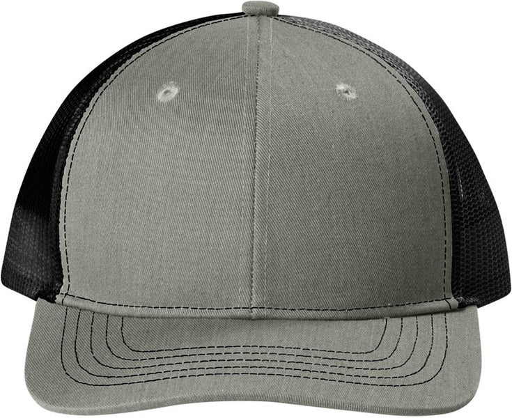 HtGrey/Blk Port Authority Youth Snapback Trucker Cap YC402