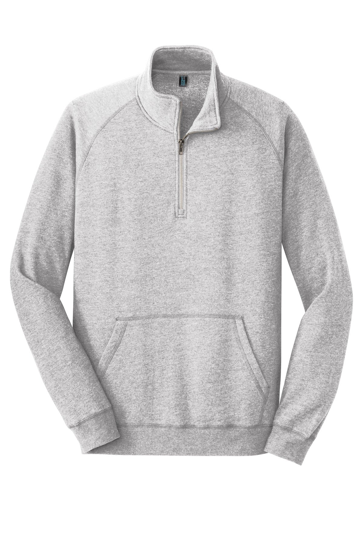 Front View of Hthrd Grey District Lightweight Fleece 1/4-Zip. DM392