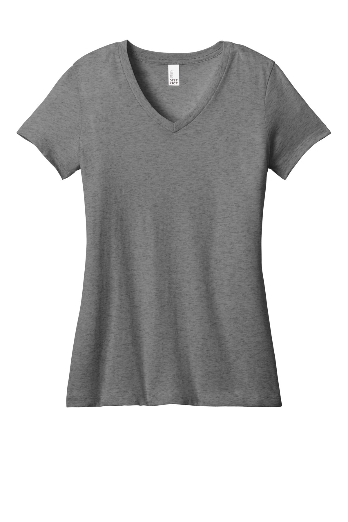 Front View of Hthrd Nickel District - Women's Perfect Weight V-Neck Tee. DM1170L