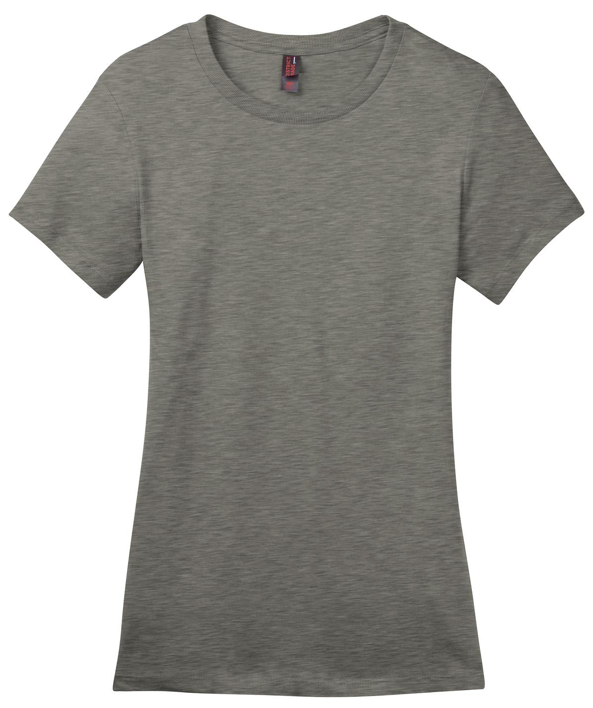 Front View of Hthrd Steel District Women's Perfect Weight Tee. DM104L