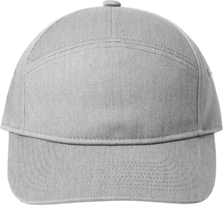 Front View of HthrGrey Port Authority 7-Panel Cap C964