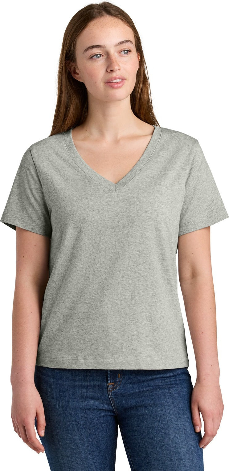 Front View of HthrGrey Stanley/Stella Women's Stella Isla V-Neck Tee SXW032