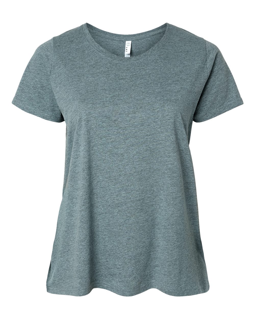 Front View of Ice Blackout Curvy Collection Women's Fine Jersey Tee - 3816