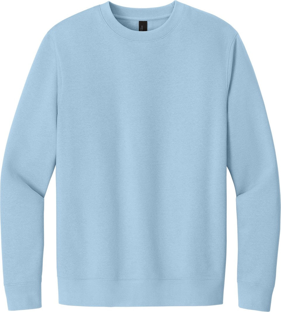 Front View of Ice Blue District V.I.T. Fleece Crew DT6104