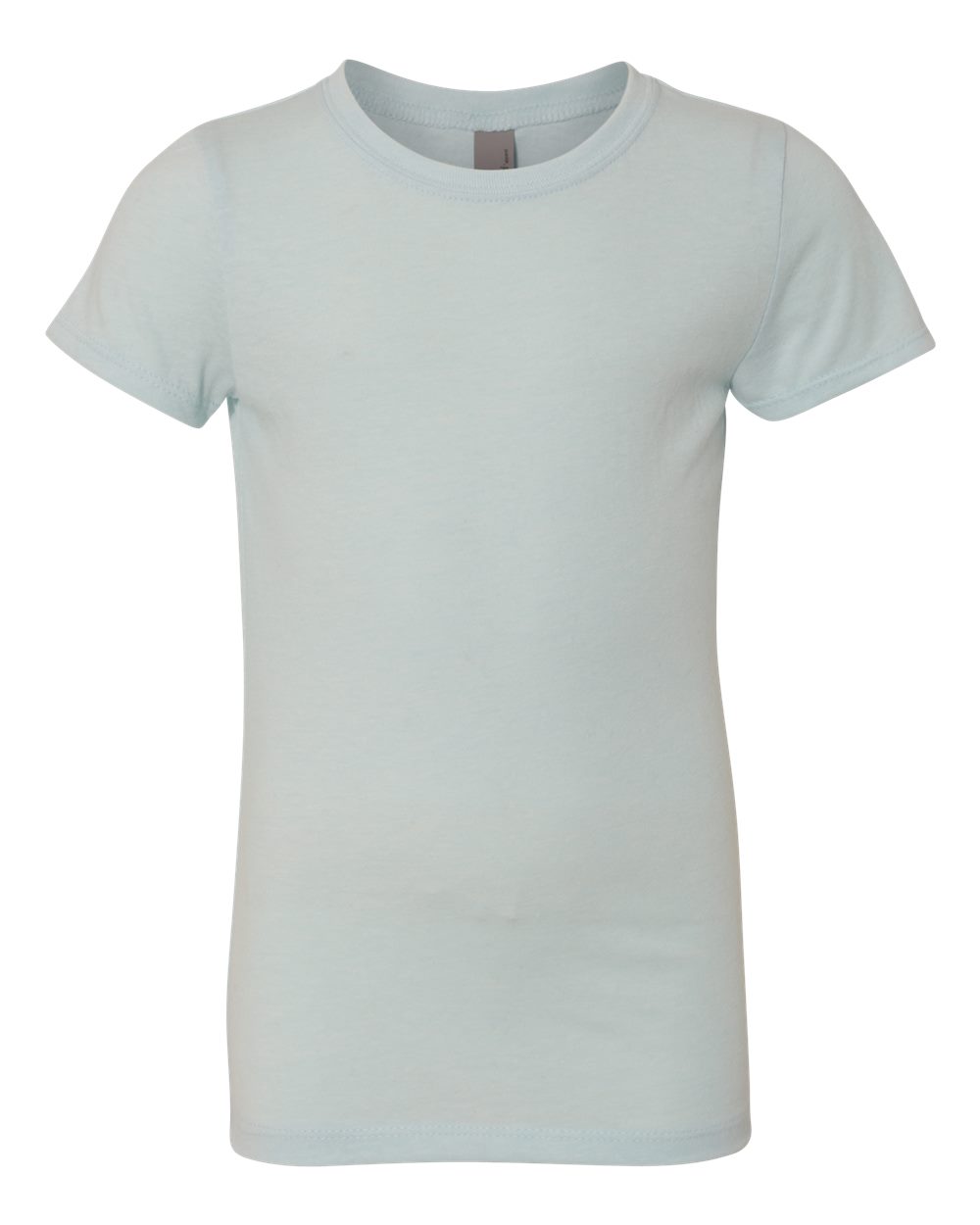 Front View of Ice Blue Girls’ CVC Princess T-Shirt - 3712