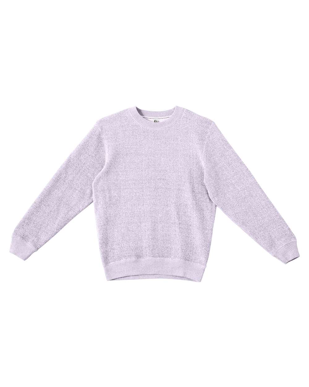 Front View of Ice Purple Nantucket Crewneck - LS11004