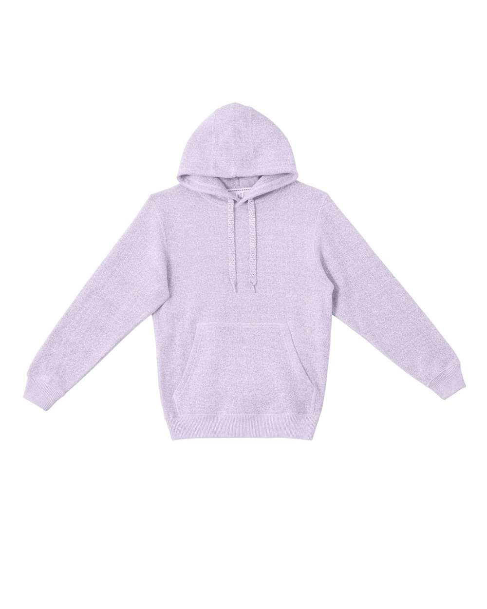 Front View of Ice Purple Nantucket Hooded Sweatshirt - LS11001