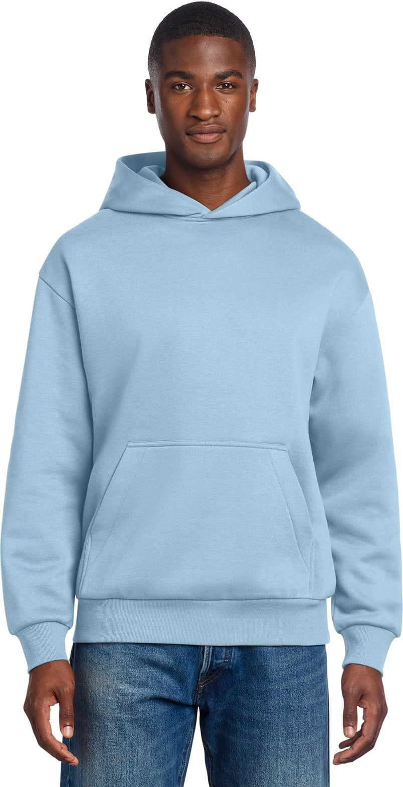 Front View of IceBlue District V.I.T. Heavyweight Fleece Hoodie DT6150