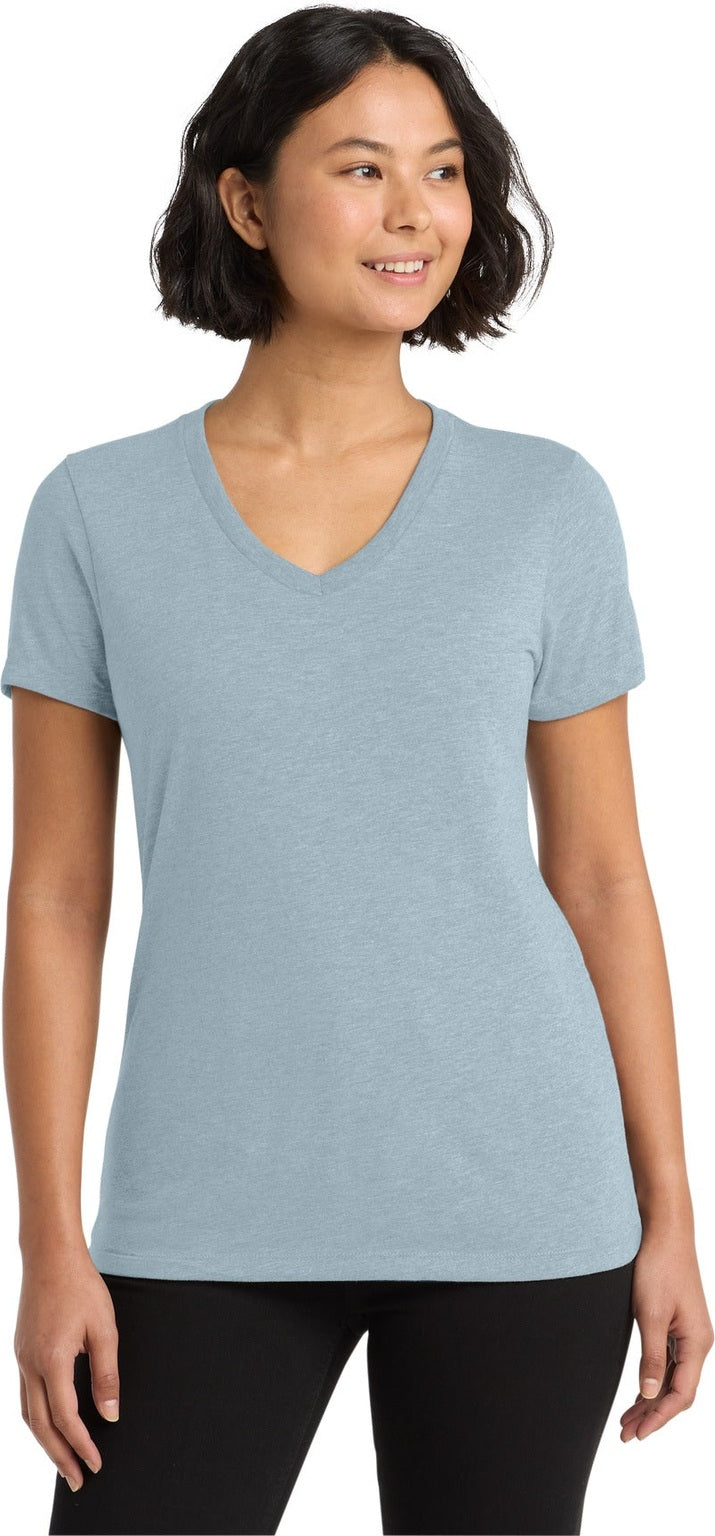 Front View of ILikeUBlue Allmade Women's Tri-Blend V-Neck Tee AL2018