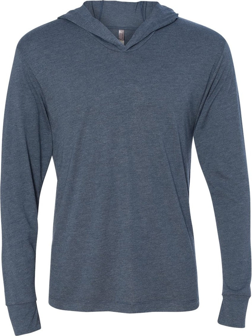 Indigo Triblend Hooded Long Sleeve Pullover - 6021