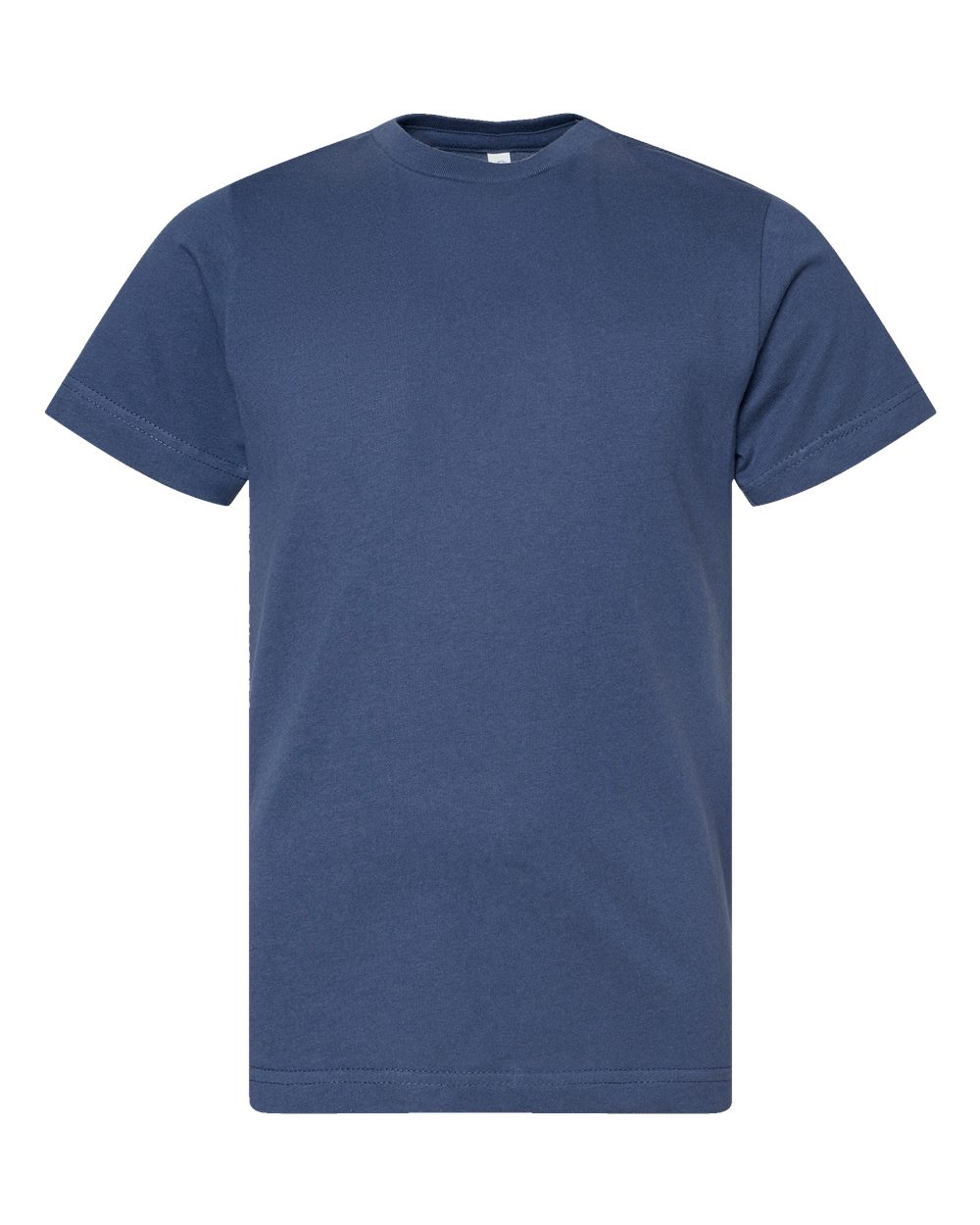 Front View of Indigo Youth Fine Jersey Tee - 6101
