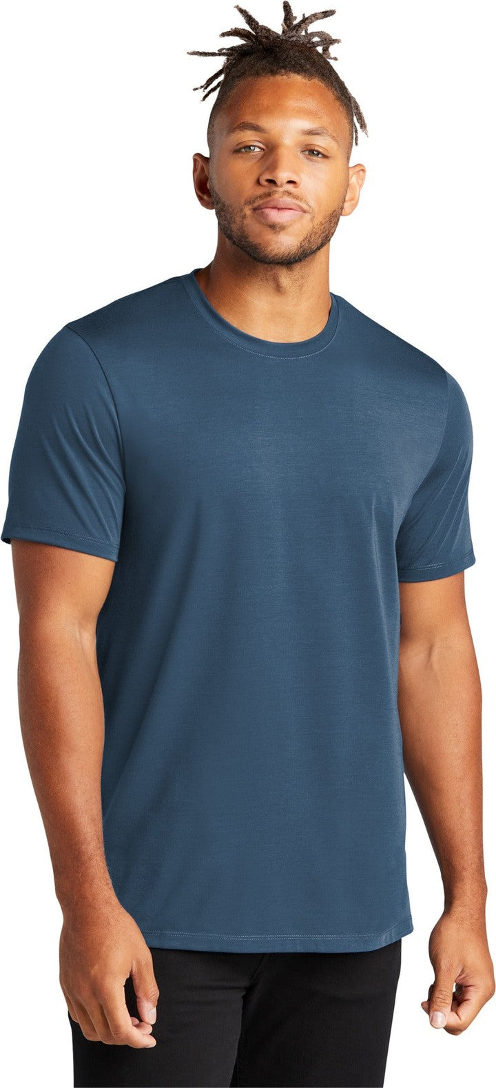 Front View of InsBlue Mercer+Mettle Stretch Jersey Crew MM1016