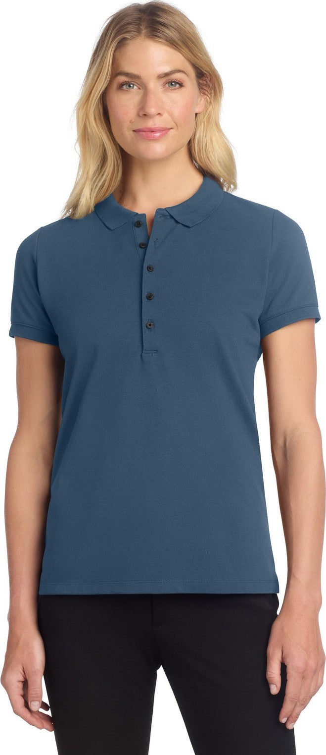 Front View of InsBlue Mercer+Mettle Women's Stretch Heavyweight Pique Polo MM1001