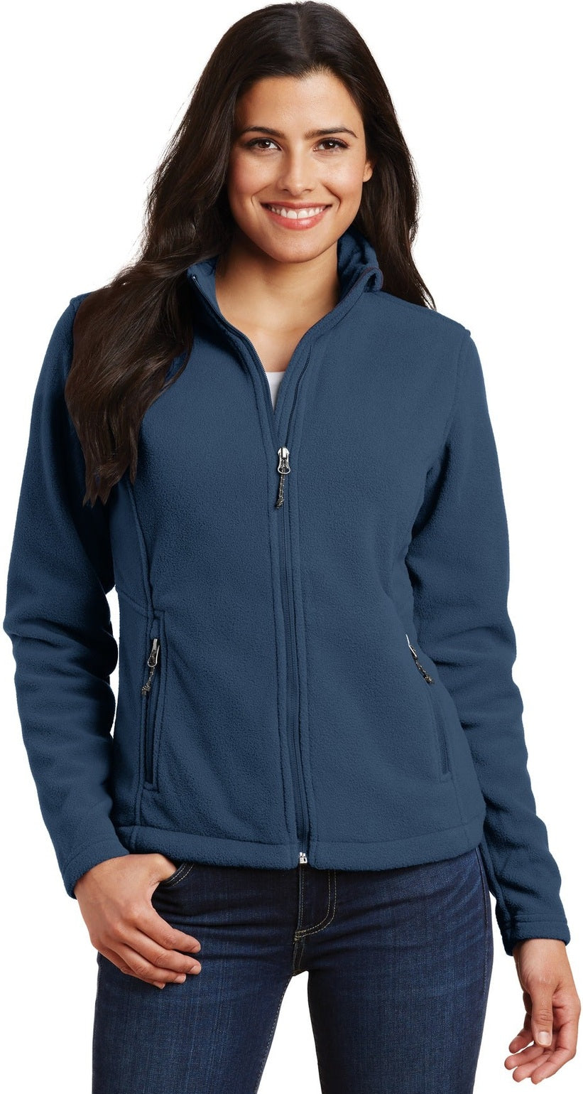 Front View of Insignia Blue Port Authority Women's Value Fleece Jacket. L217