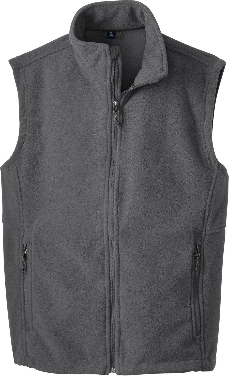 Front View of Iron Grey Port Authority Value Fleece Vest. F219