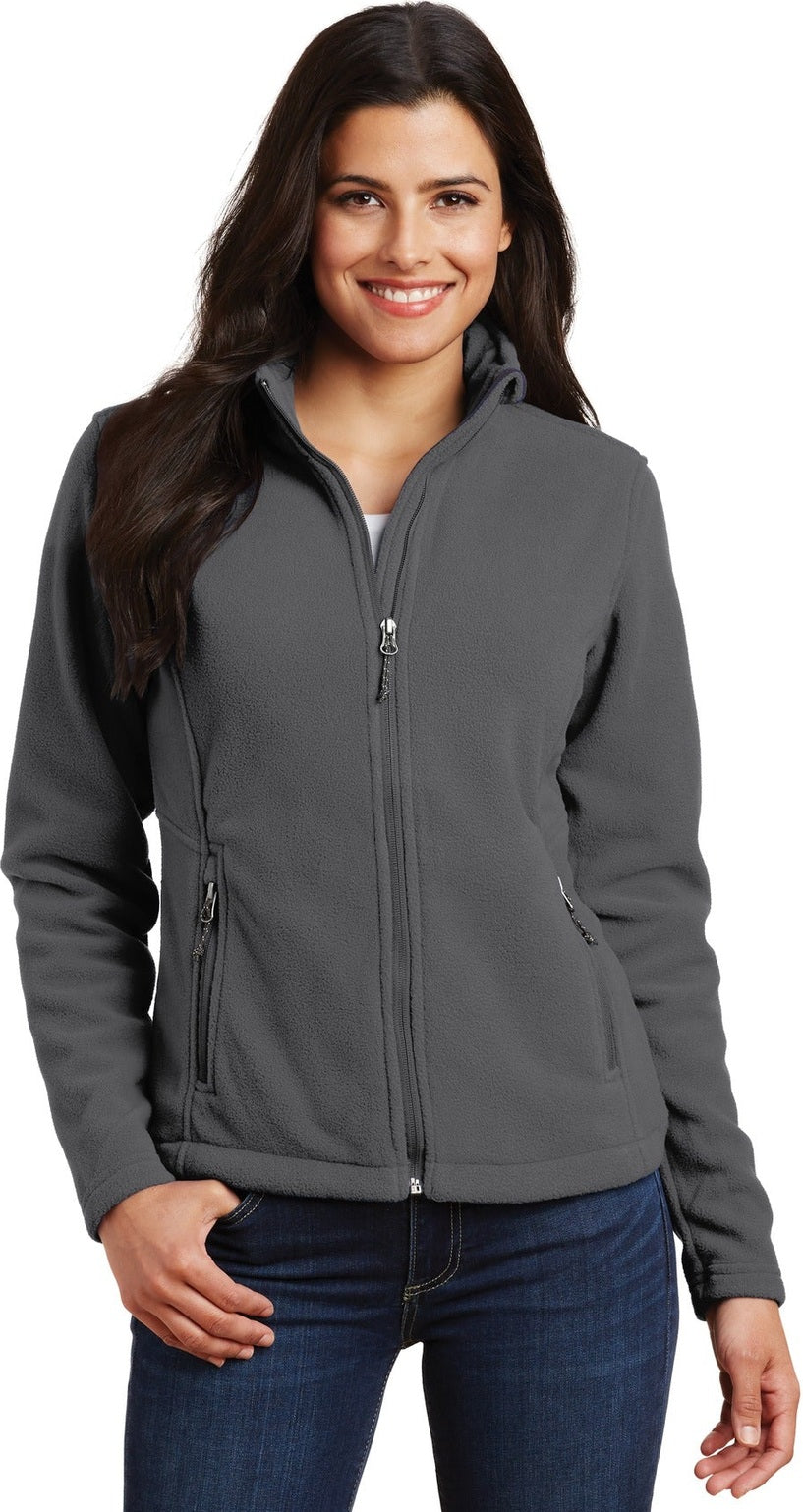 Front View of Iron Grey Port Authority Women's Value Fleece Jacket. L217